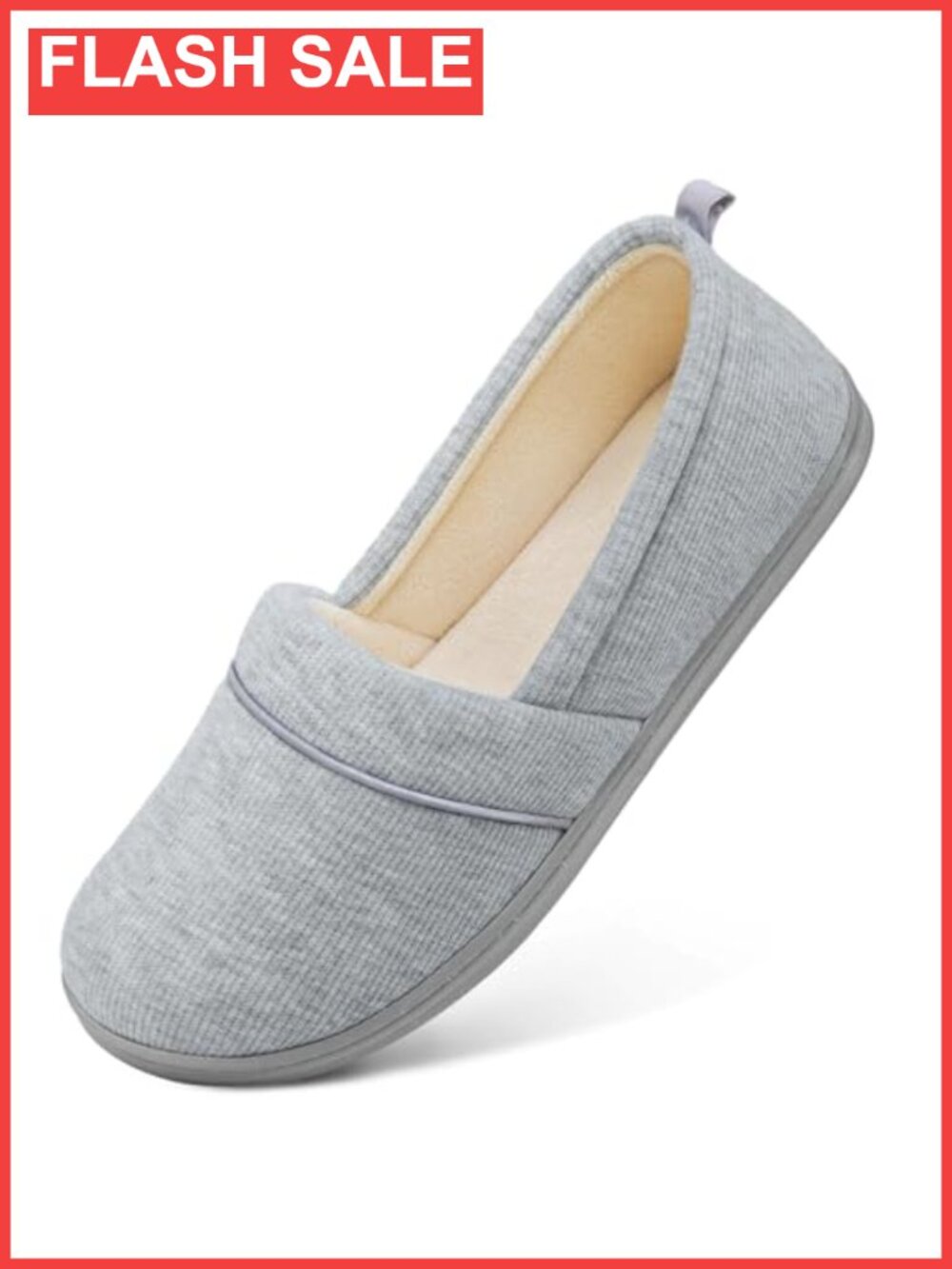 Women's Memory Foam Loafer Slippers Non-Slip Rubber Sole